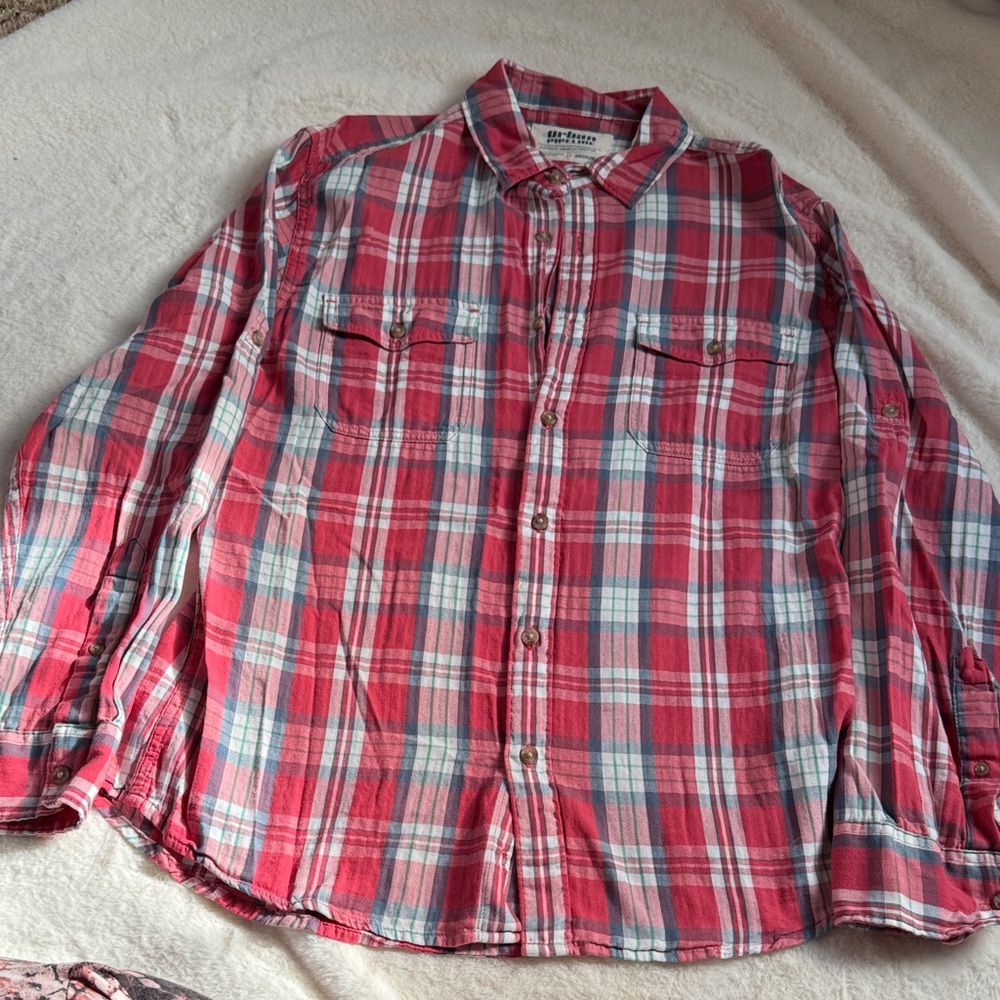 3 for $10 Urban Pipeline Red and Blue Checkered Shirt